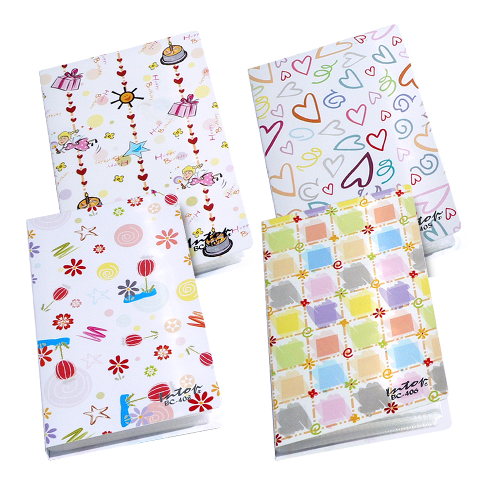 Card Book 60 Pockets with Graphic Pattern Printed