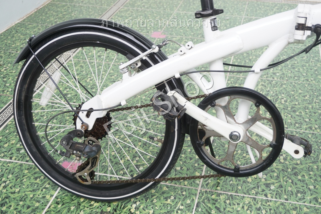 จักรยานพับได้ญี่ปุ่น - ล้อ 20 นิ้ว - มีเกียร์ - อลูมิเนียม- Audi - สีขาว [จักรยานมือสอง]