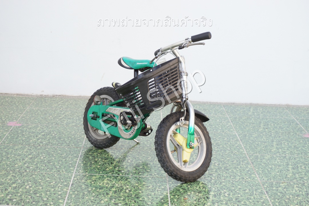 จักรยานเด็กญี่ปุ่น - ล้อ 12.5 นิ้ว - ไม่มีเกียร์ - Bridgestone - สีเขียว [จักรยานมือสอง]