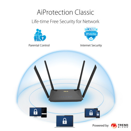 ASUS RT-AX53U : AX1800 Dual Band WiFi 6 Extendable Router BY BILLIONAIRE SECURETECH RT-AX53U