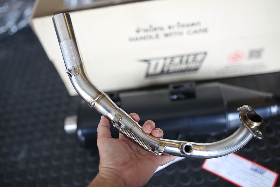 ท่อเดิมผ่าคอเลส 1.1/4" Honda Giorno ท่อไอเสียมอเตอร์ไซด์ TSUKIGI ท่อผ่าGiorno