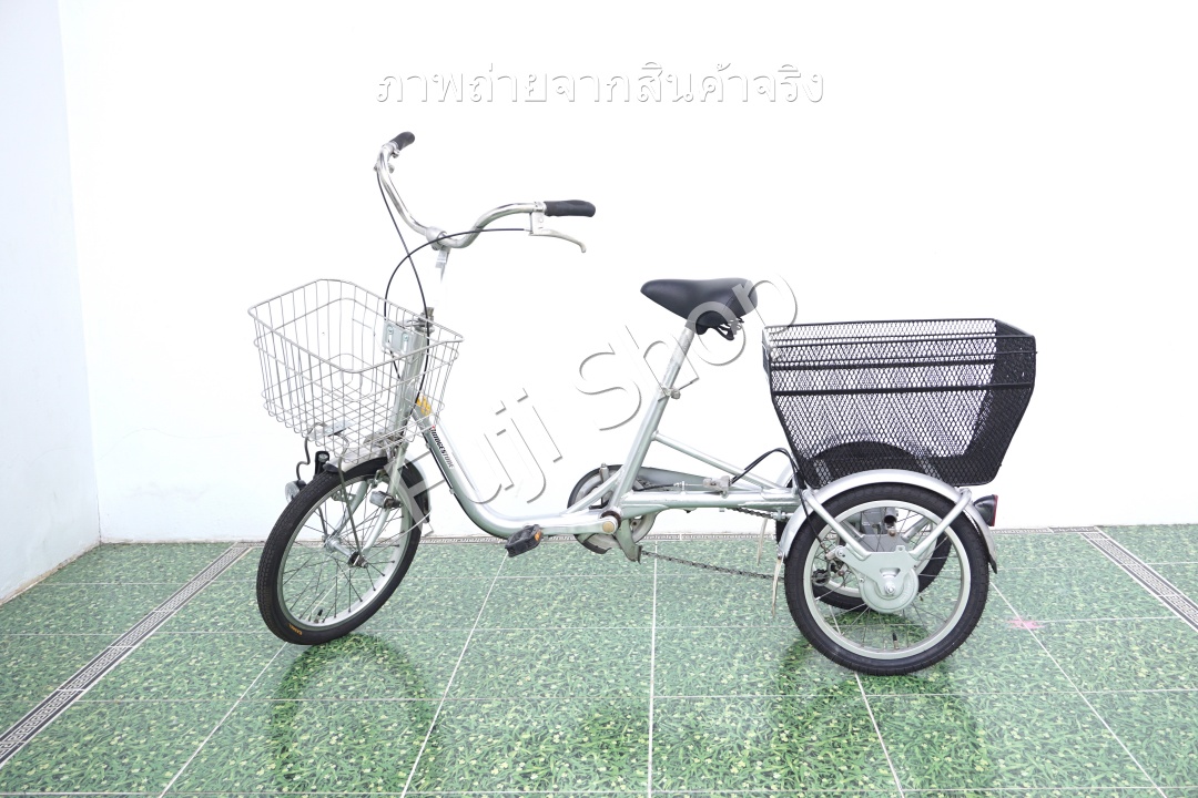 จักรยานสามล้อญี่ปุ่น - ล้อ 18/16 นิ้ว - ไม่มีเกียร์ - อลูมิเนียม - Bridgestone - สีเงิน [จักรยานมือสอง]