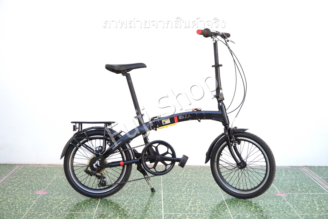 จักรยานพับได้ญี่ปุ่น - ล้อ 18 นิ้ว - มีเกียร์ - อลูมิเนียม - Ibiza Pro - สีดำ [จักรยานมือสอง]