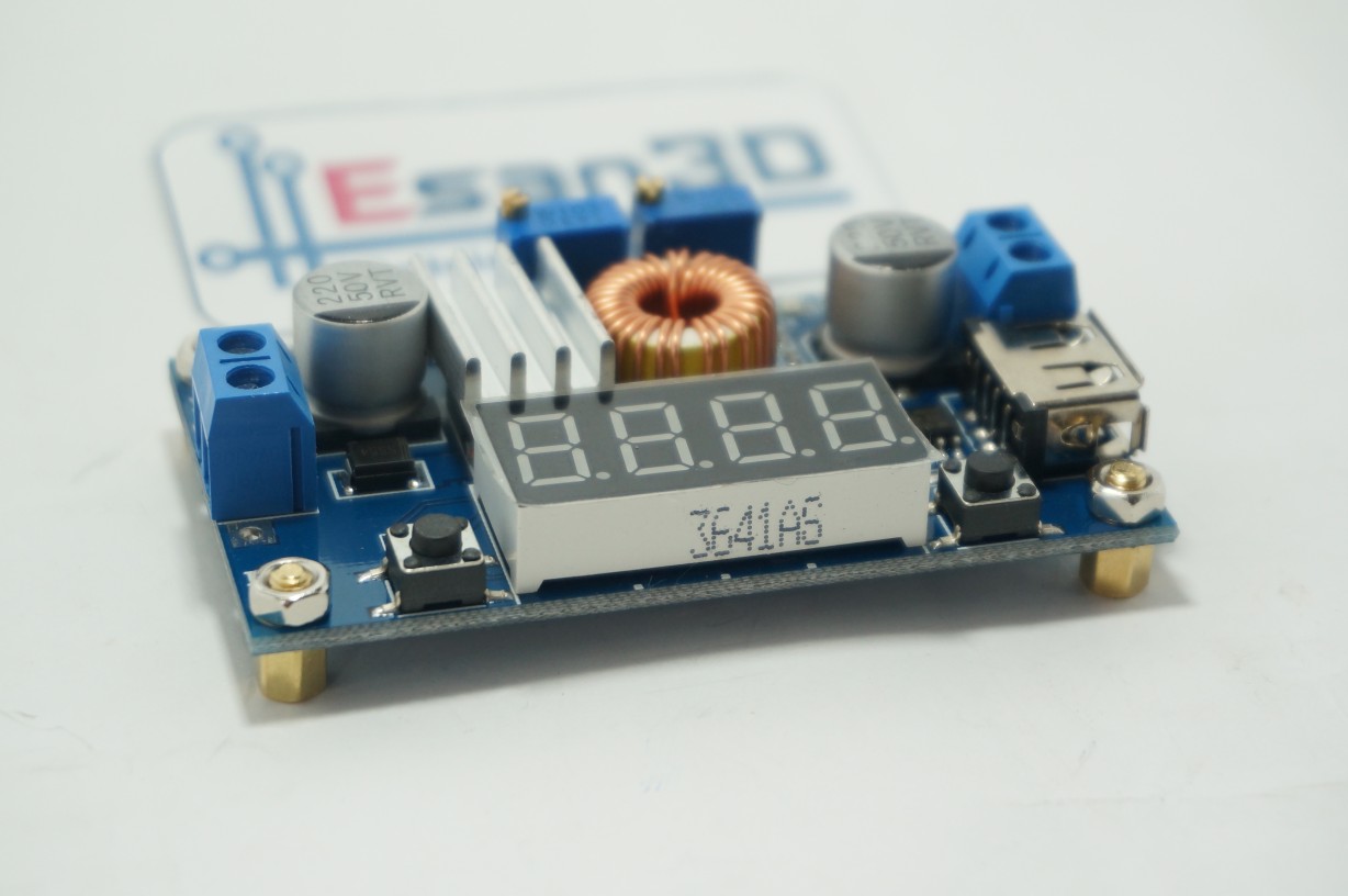 DC-to-DC Step Down XL4015 (5A) พร้อม LED ปรับแรงดันและลิมิตกระแส สำหรับชาร์จแบตเตอรี่