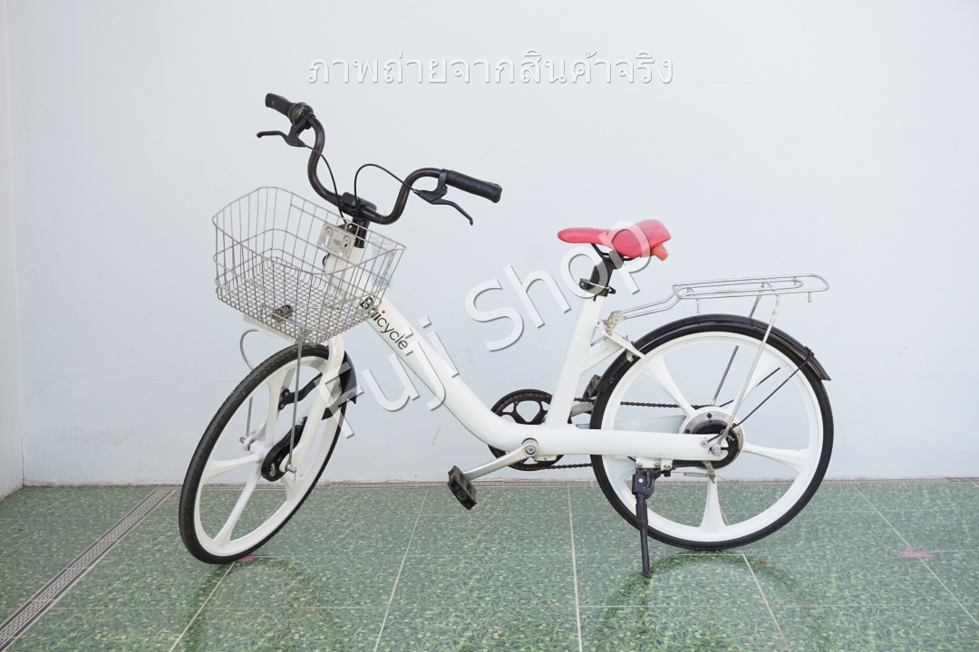 จักรยานแม่บ้านญี่ปุ่น - ล้อ 24 นิ้ว - ไม่มีเกียร์ - อลูมิเนียม-Baicycle- สีขาว [จักรยานมือสอง]