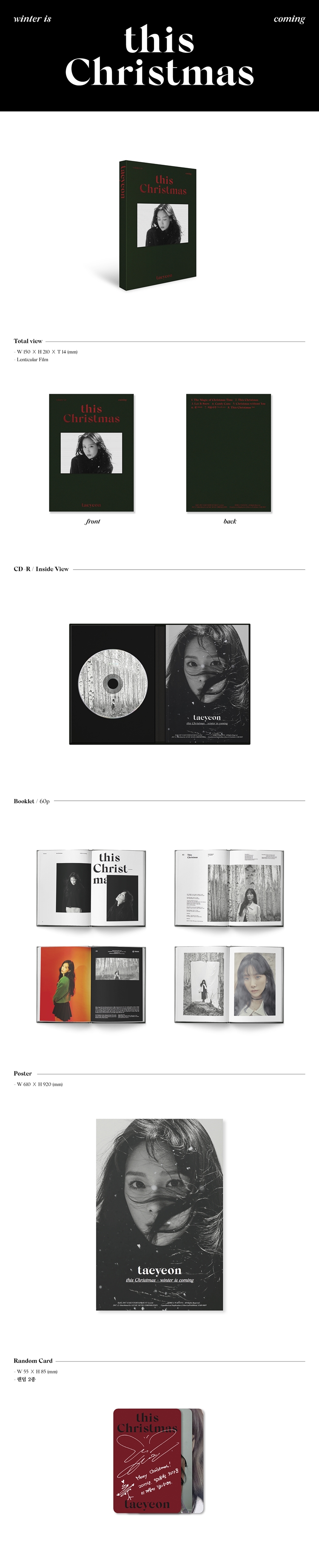 [PRE-ORDER] TAEYEON - Winter Album "THIS CHRISTMAS - WINTER IS COMING"