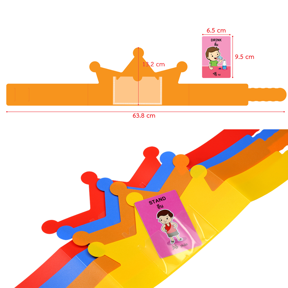 มงกุฎทายคำ มีช่องใส่บัตรคำ ET-832 คละสี