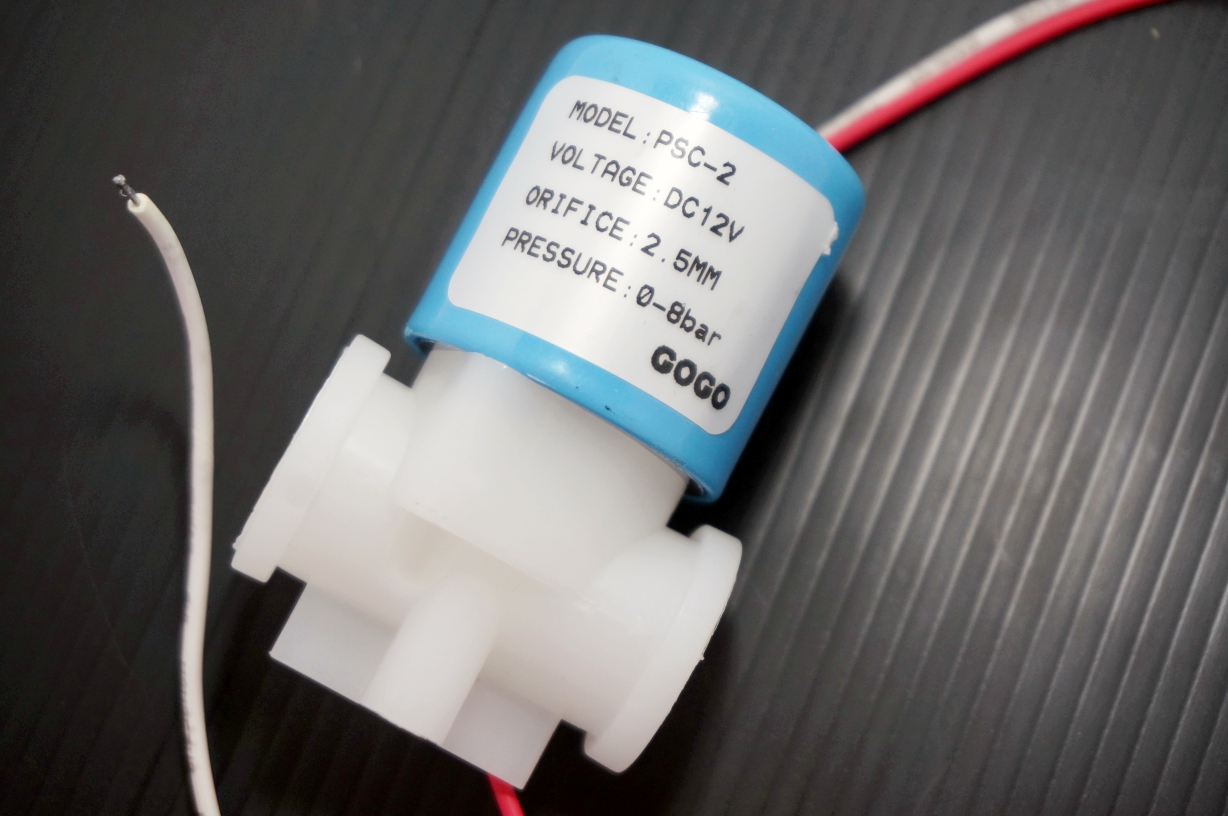 12V Plastic micro solenoid valve 1/4" BSP