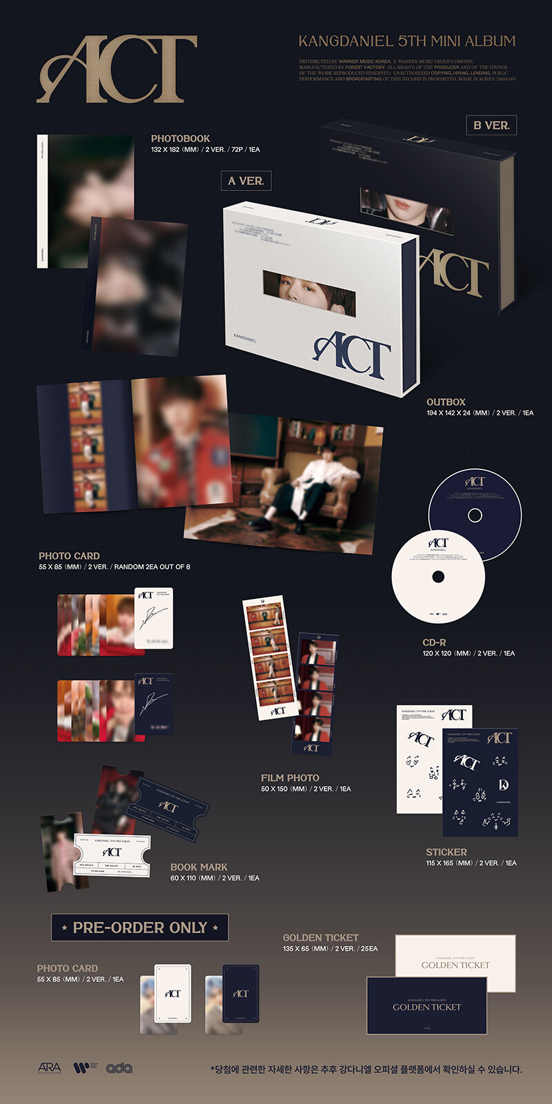 [PRE-ORDER] KANG DANIEL - 5th Mini Album "ACT"