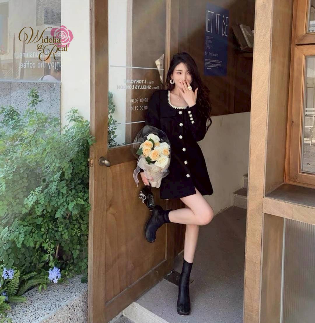 Korea Dress เดรสสั้น ตัวสวย งานดี งานเก๋ ใส่ง่าย แขนยาว