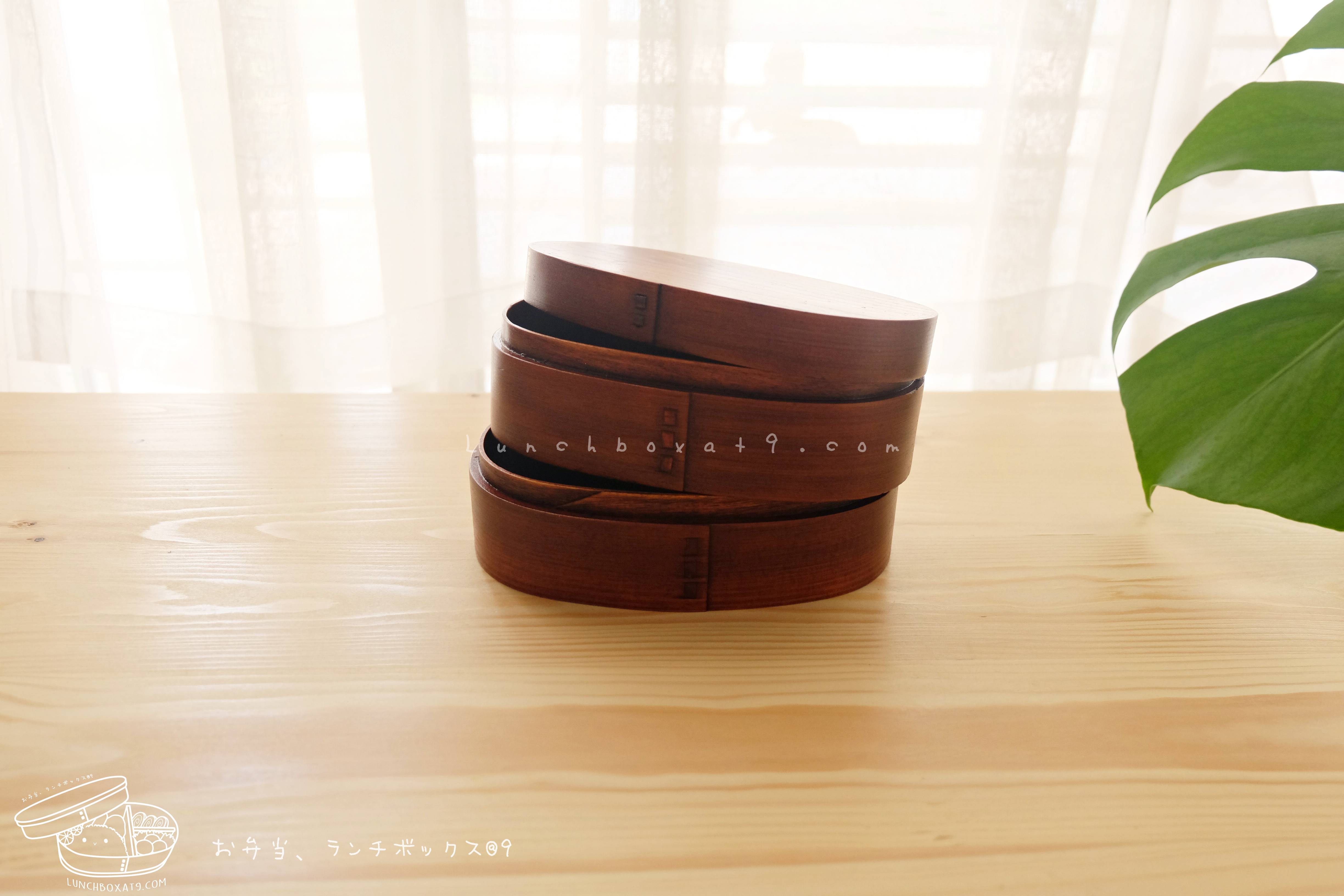 Bending Original Japanese Cedar Wood Bento Box (Small) กล่องข้าวญี่ปุ่นไม้ซีดาร์รุ่นดั้งเดิมรุ่นเล็ก 2 ชั้น