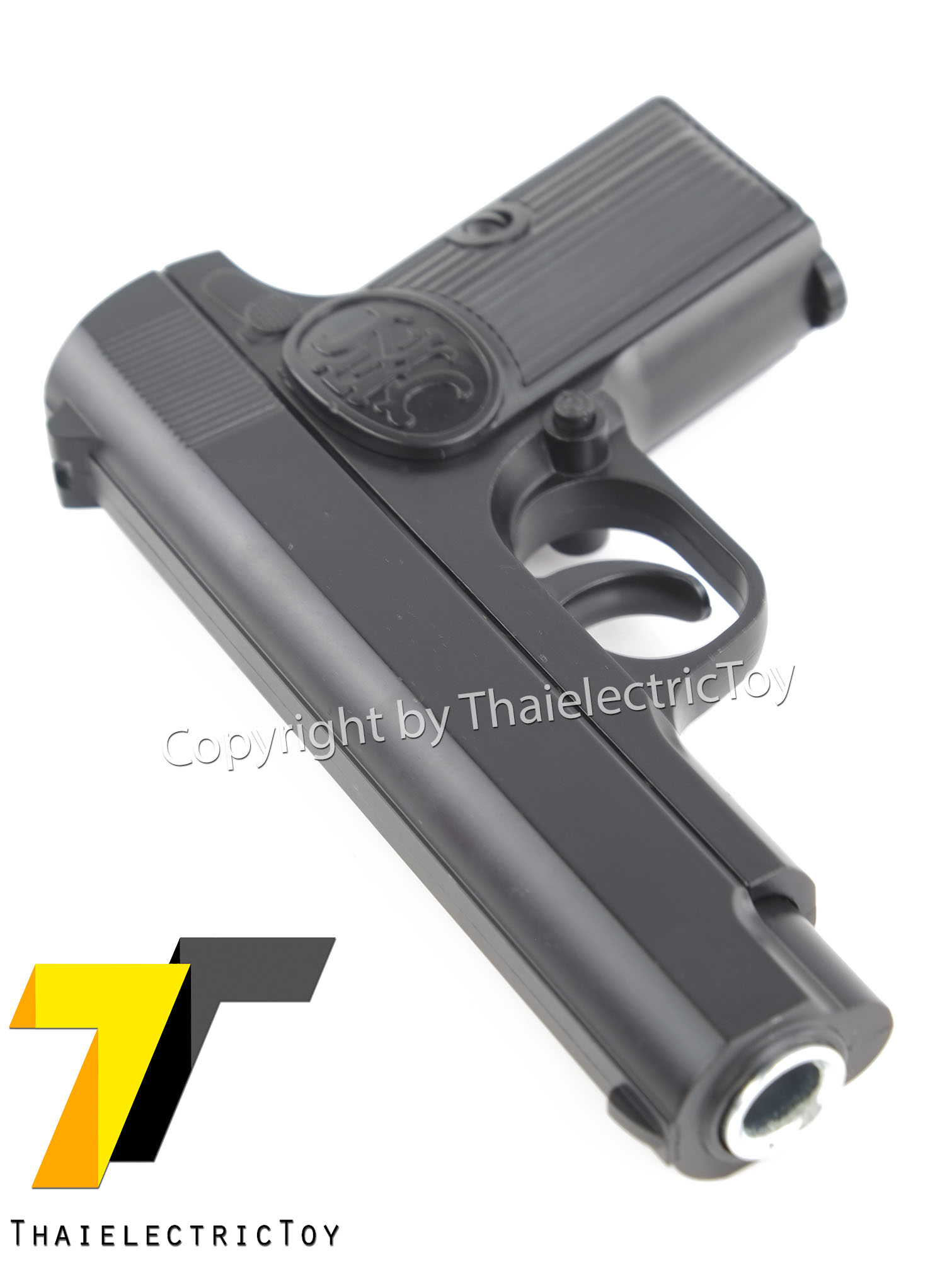 ปืนอัดลมเหล็ก K112 ชักยิงทีล่ะนัด ลำกล้องยาว 5.5 นิ้ว หนัก 225 กรัม ใช้ลูกกระสุนพลาสติก 6 มิล