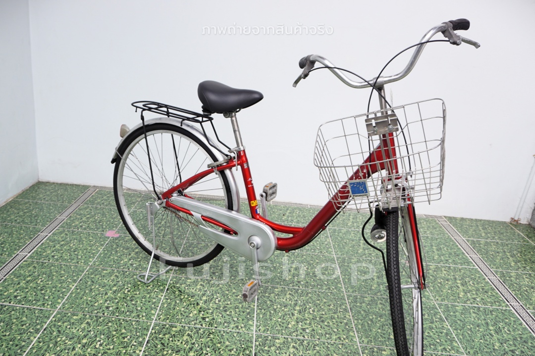จักรยานแม่บ้านญี่ปุ่น - ล้อ 26 นิ้ว - ไม่มีเกียร์ - อลูมิเนียม - Alouette - สีแดง [จักรยานมือสอง]
