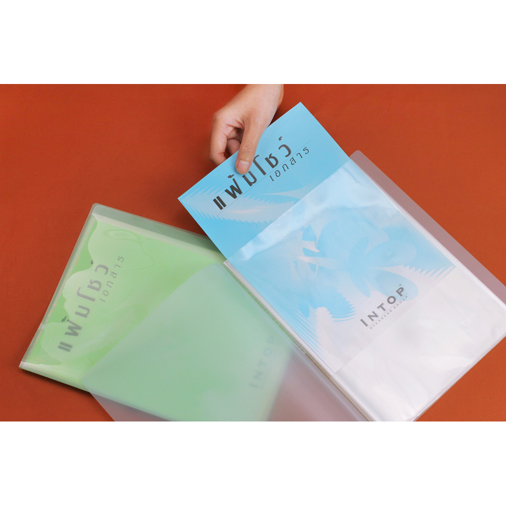 แฟ้มโชว์เอกสาร 10ช่อง Vision Album ใส่เอกสารทางด้านบน