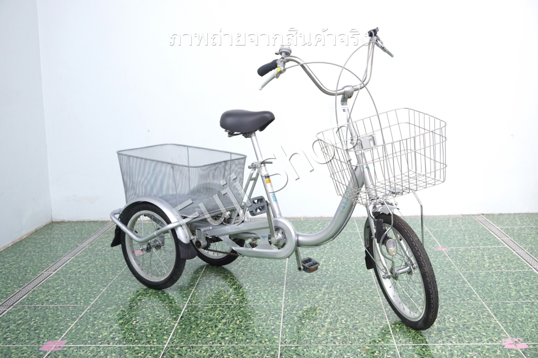 จักรยานสามล้อญี่ปุ่น - ล้อ 18/16 นิ้ว - ไม่มีเกียร์ - Canary- สีเงิน [จักรยานมือสอง]