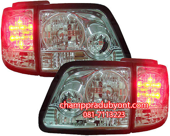ไฟท้าย TOYOTA FORTUNER 2005-2011 ขาว LED งาน DEPO