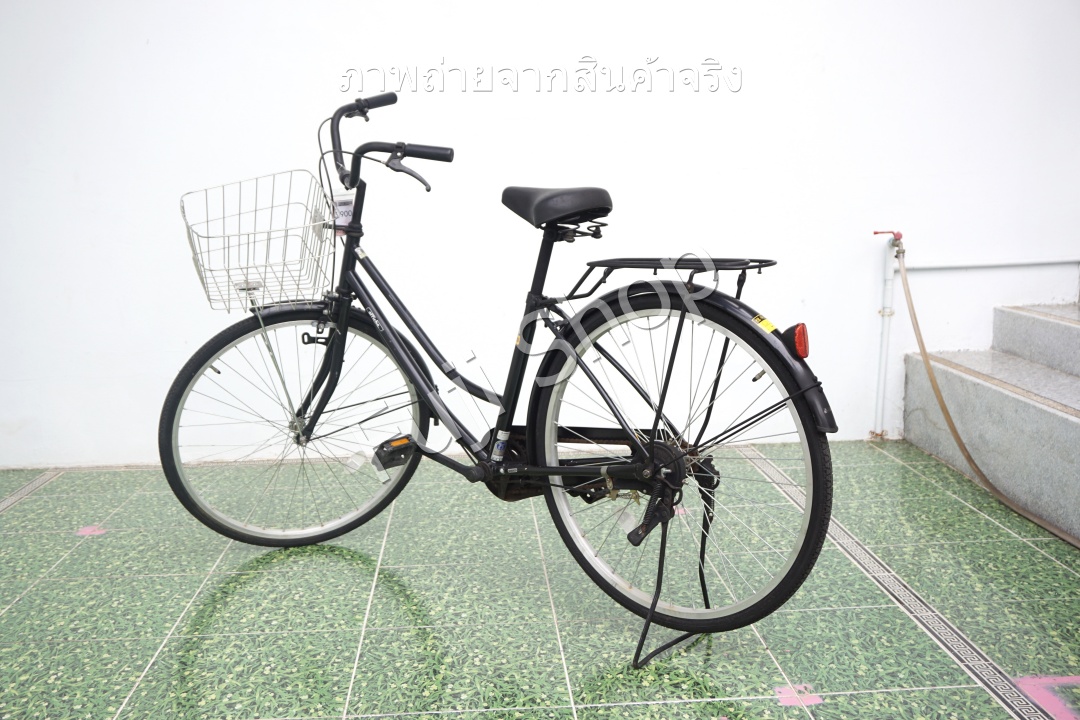 จักรยานแม่บ้านญี่ปุ่น - ล้อ 26 นิ้ว - ไม่มีเกียร์ - สีดำ [จักรยานมือสอง]