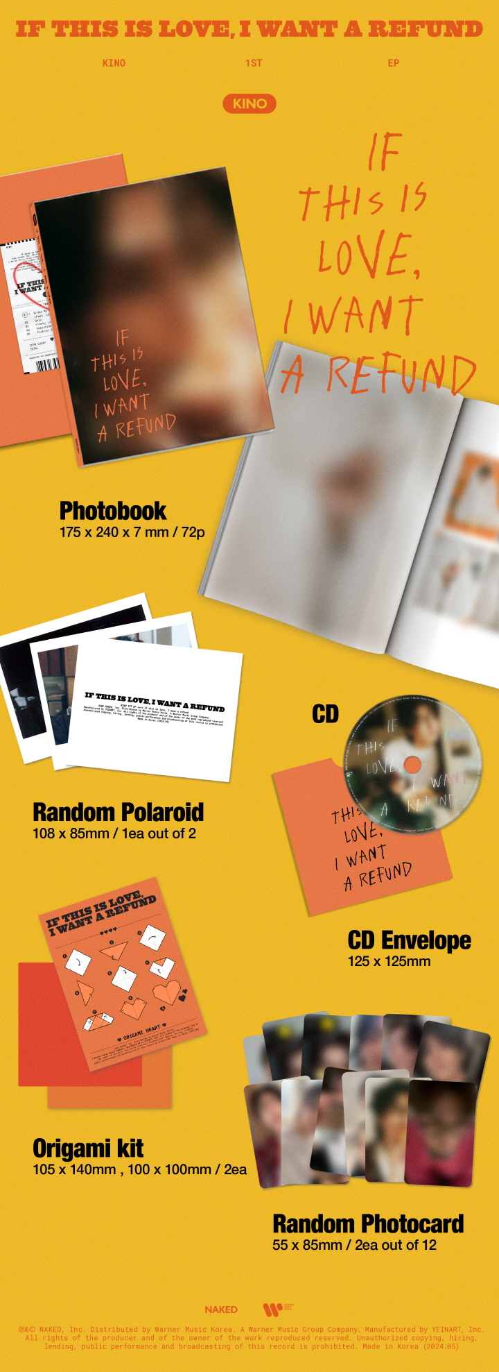 [PRE-ORDER] KINO - 1st EP Album "If this is love, I want a refund" (Expectation ver.)