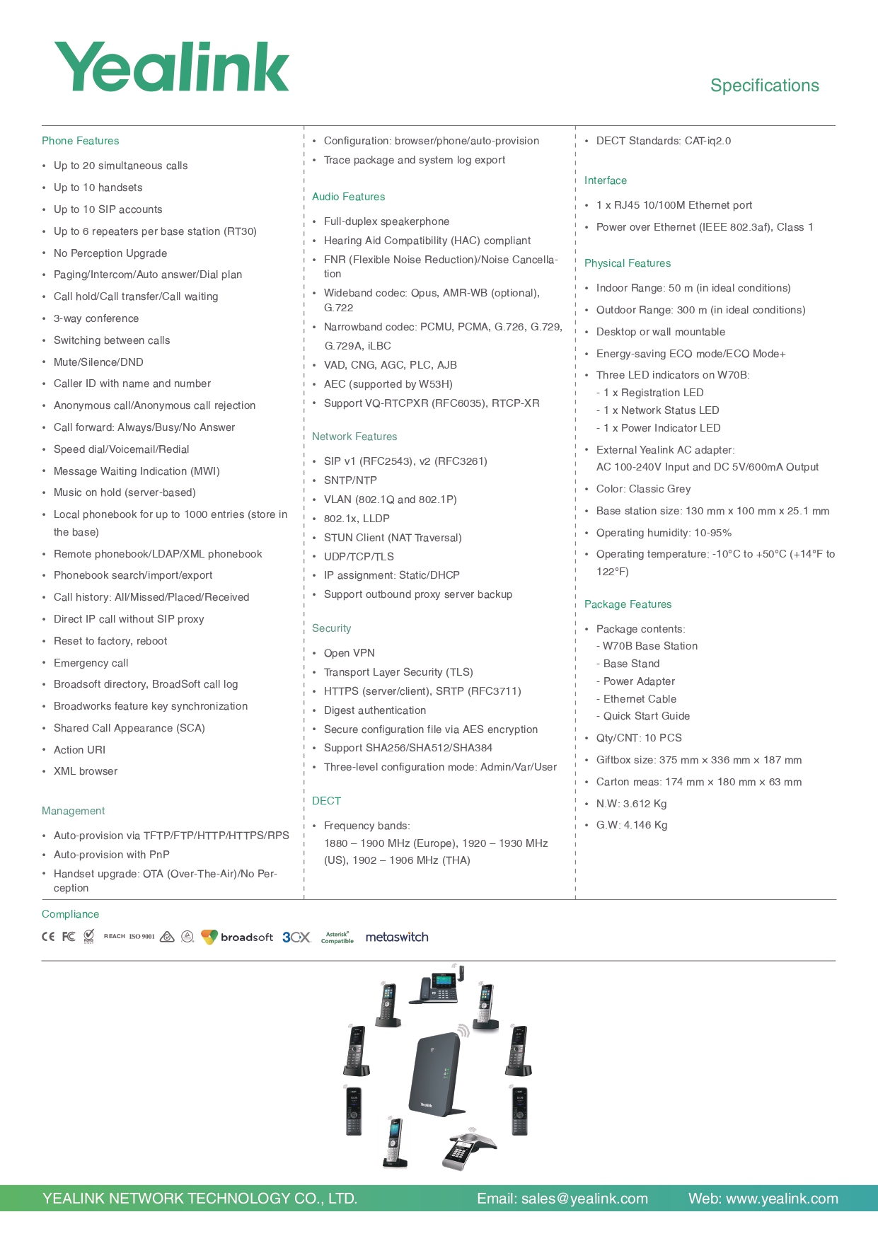 Yealink W70B DECT IP Base Station