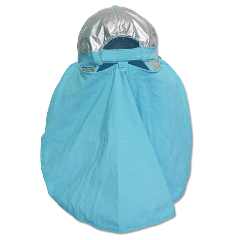 หมวกกันUV กันยูวี หมวกปิดหน้า ปิดคอ สีฟ้า มีผ้า2ชิ้น หมวกคลุมหน้า by Season Tales