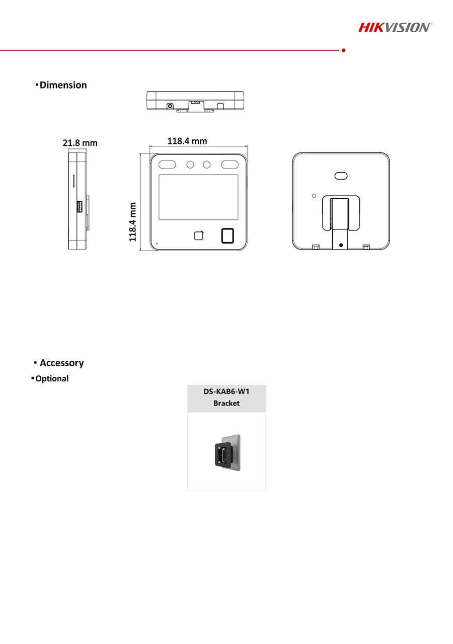 HIKVISION DS-K1T343MFWX Face Access Terminal เครื่องสแกนใบหน้า รองรับ 1,500 ใบหน้า / 3,000 นิ้วมือ / 3,000 บัตร ควบคุมประตูเปิด-ปิด BY BILLIONAIRE SECURETECH DS-K1T343MFWX