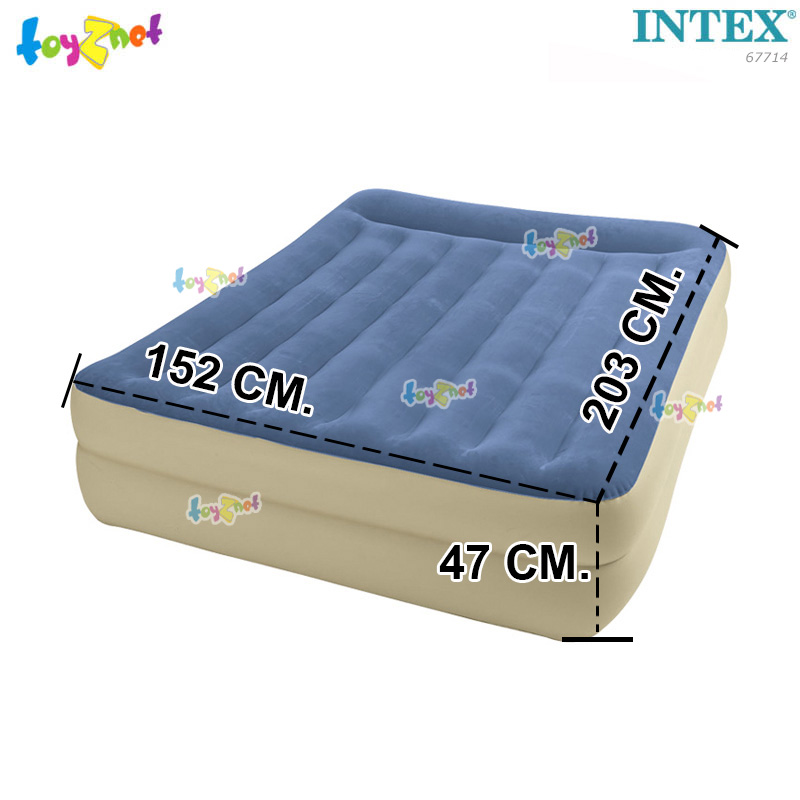 Intex Pillow Rest Raised Airbed w/Built-in AC Electric Pump - Queen no.67714