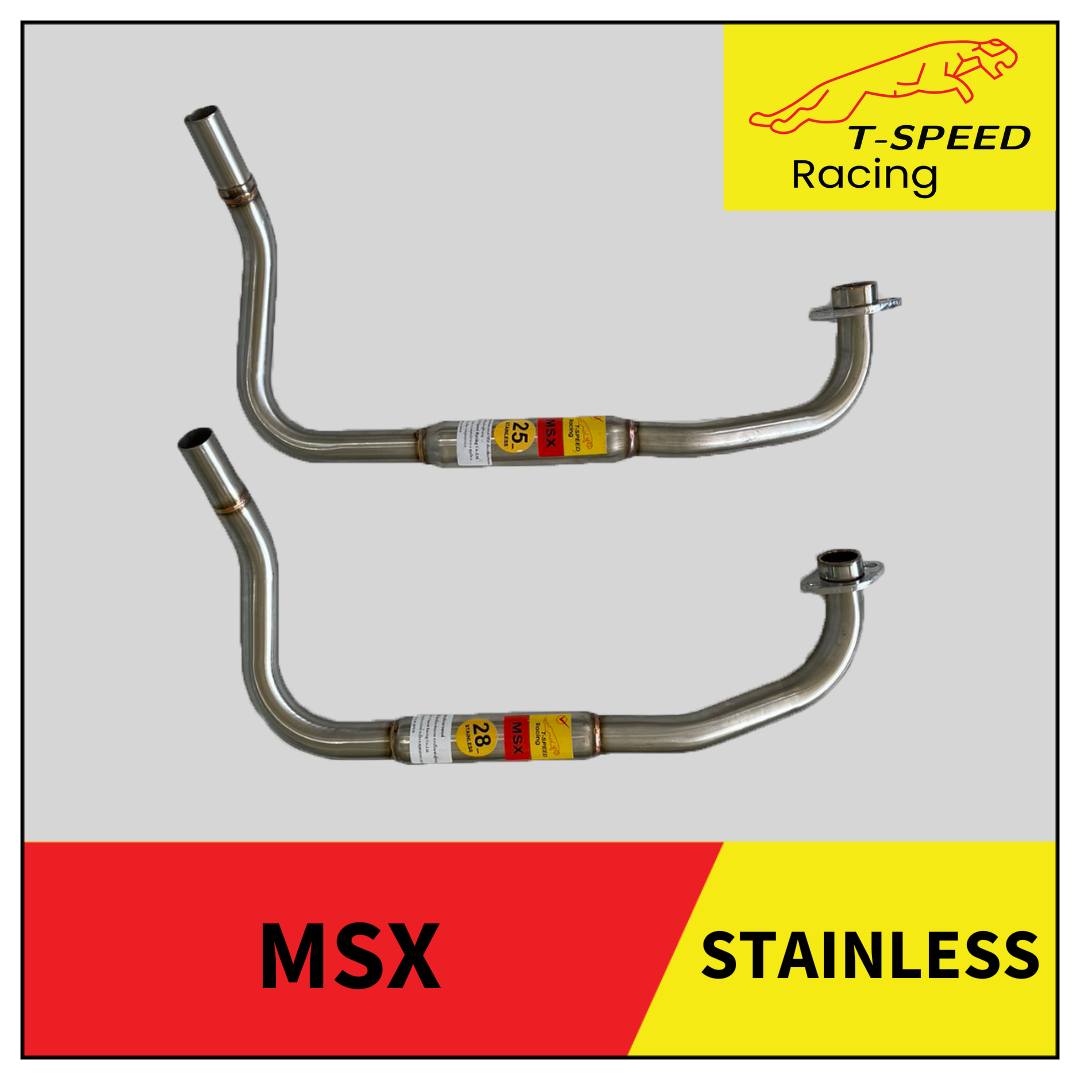 คอท่อ MSX สแตนเลสแท้ เกรด304 มี 4 ขนาดให้เลือก Size 25 m.m. ราคา 650 บาท Size 25-28 m.m. ราคา 650 บาท Size 28 m.m. ราคา 650 บาท Size 28-32 m.m. ราคา 700 บาท