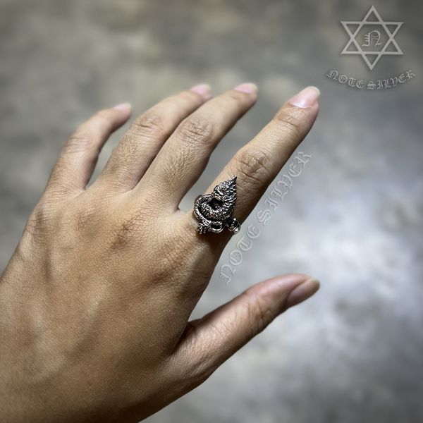 แหวนพญานาคเนื้อเงินแท้ Sterling silver 925 NSRG3148