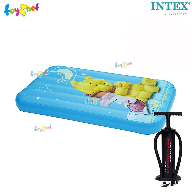 Intex Winnie The Pooh Kid Airbed no.48774 + Double-Quick III Hand Pump