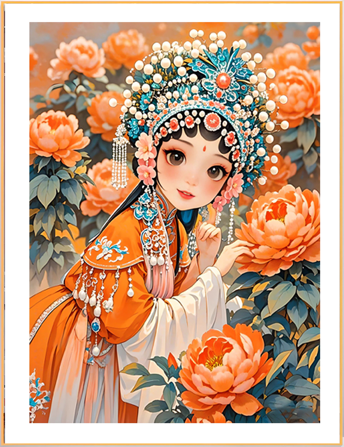 lady-1003 *พร้อมส่ง* ชุดปักครอสติช ลายสาวจีนโบตั๋น (ปักเต็มผืนผ้า ไม่มีเดินเส้น ผ้า11CT พิมพ์ลาย ปัก 3 เส้นเล็ก) ขนาด 50*70 ซม ผ้าครอสติช 11CTพิมพ์ลายปักบนผ้า ไหมคอตตอน 27 สี ผังลาย เข็ม