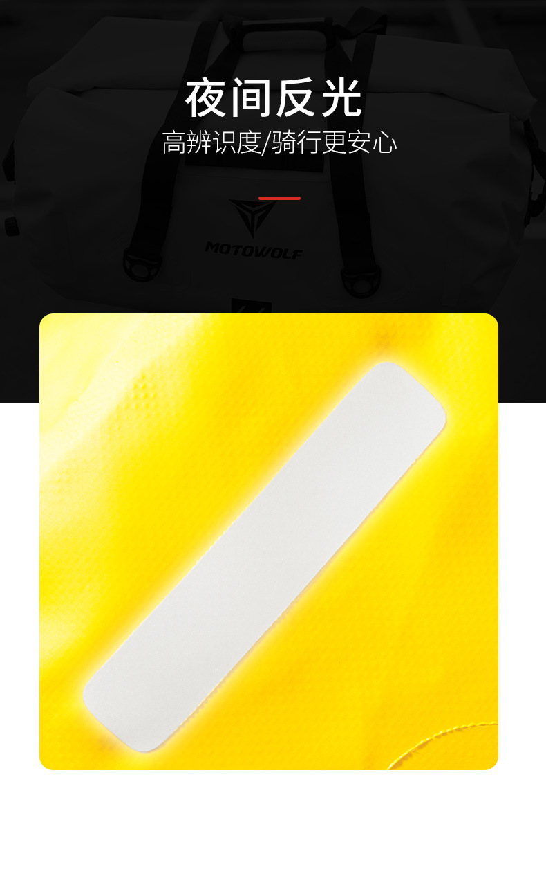 กระเป๋ากันน้ำ มัดท้าย สำหรับรถมอเตอร์ไซด์ Motowolf (แท้) 90L