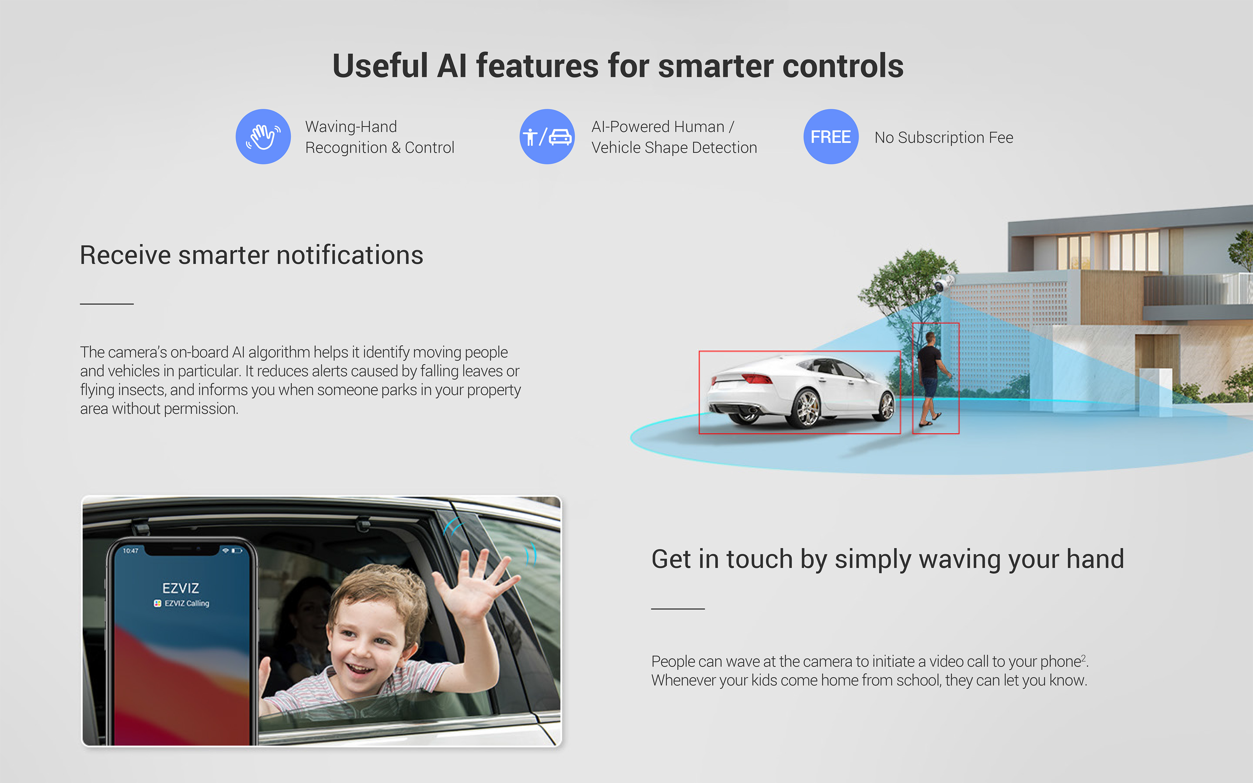 EZVIZ H3 3K กล้องวงจรปิดระบบ IP WIFI ความละเอียด 3K ภาพสี 24 ชม. มีไมค์และลำโพงในตัว ติดตั้งภายนอกได้ BY BILLIONAIRE SECURETECH EZVIZ H3 3K