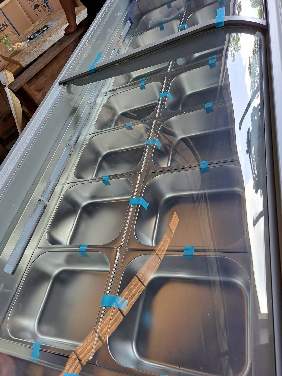 ตู้แช่แข็ง หมูสด ไก่สด หมูกะทะ แช่เย็น เเช่แข็ง ขนาด 28.6 คิว ขนาด 215 ซม ตู้แช่ฝากระจกโค้ง 2 ระบบ รุ่น SNC-0855P