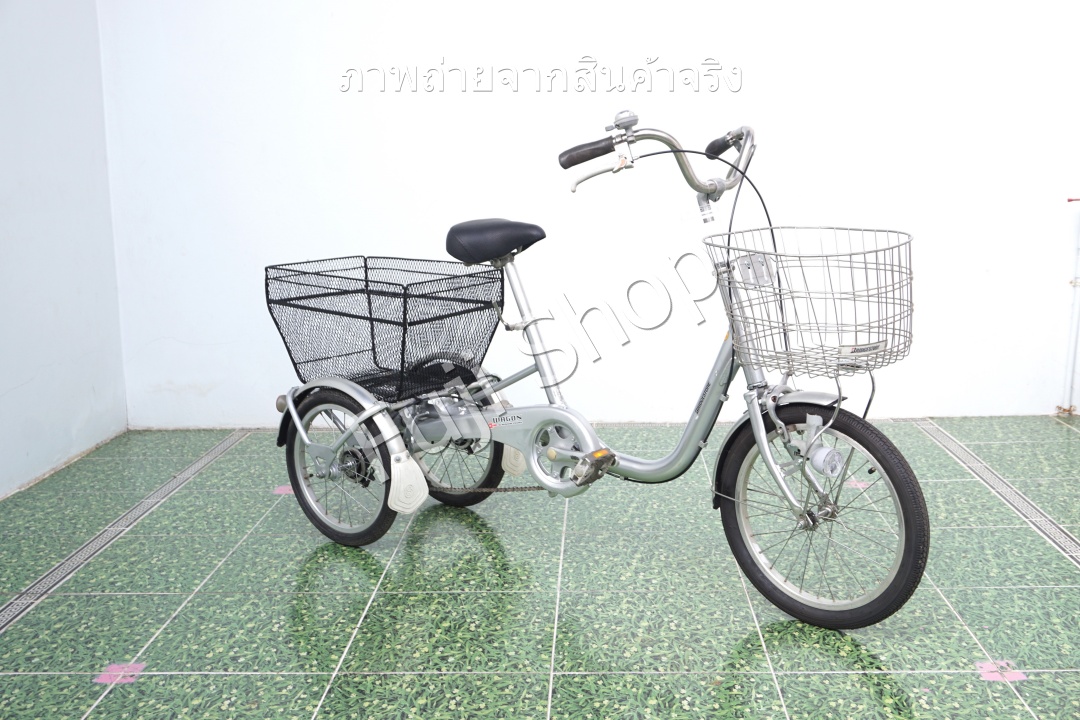 จักรยานสามล้อญี่ปุ่น - ล้อ 18/16 นิ้ว - ไม่มีเกียร์ - อลูมิเนียม - Bridgestone - สีเงิน [จักรยานมือสอง]