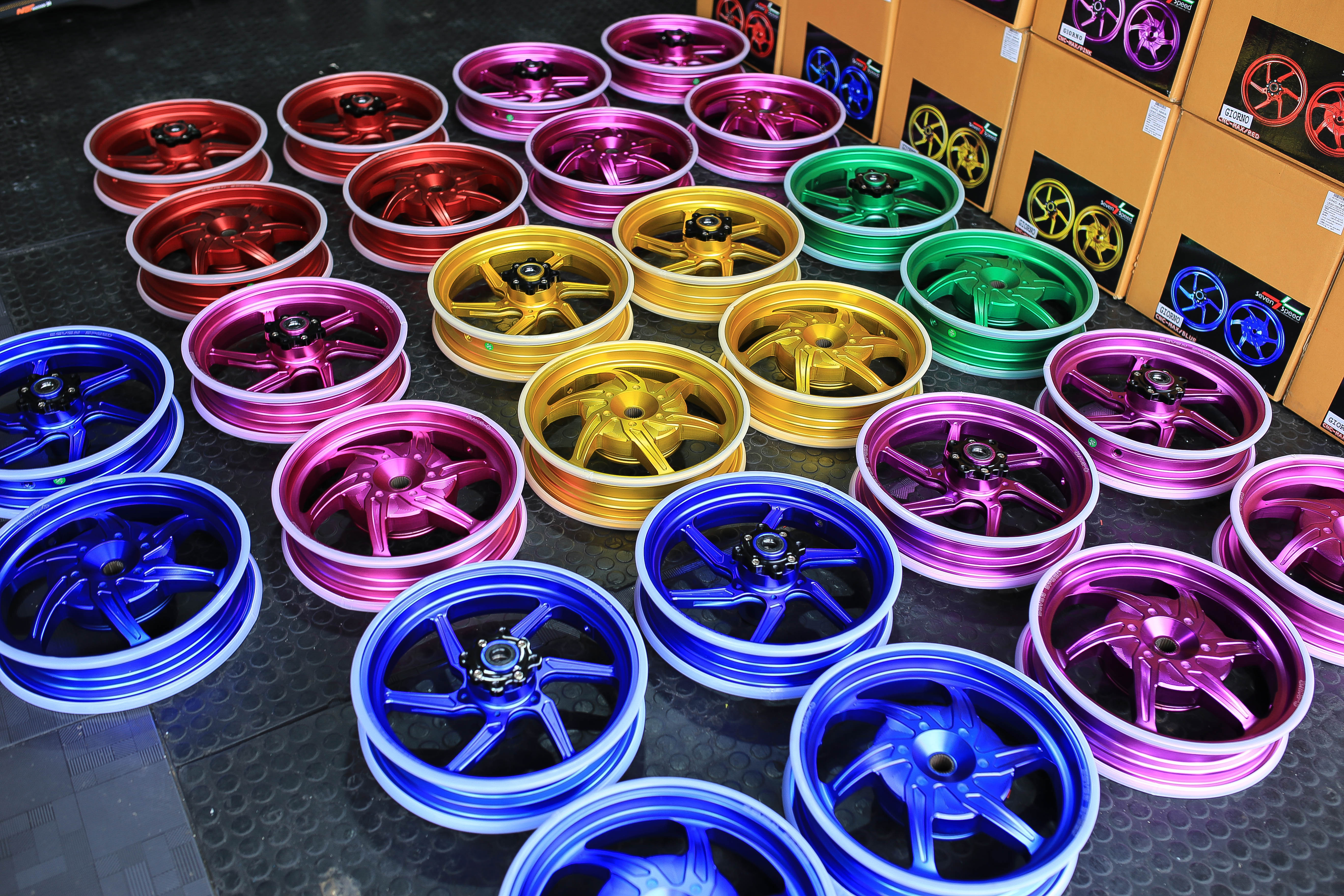 ล้อแม็ก Cnc Seven speed ตรงรุ่น Honda Giorno+