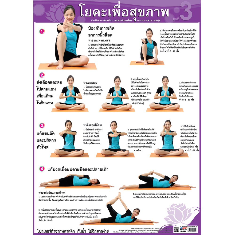 โปสเตอร์ความรู้ โยคะเพื่อสุขภาพ EP-293