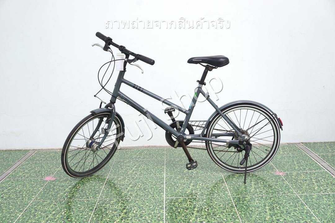 จักรยานญี่ปุ่น - ล้อ 20 นิ้ว - มีเกียร์ - อลูมิเนียม - Bridgestone Green Label - สีเทา [จักรยานมือสอง]