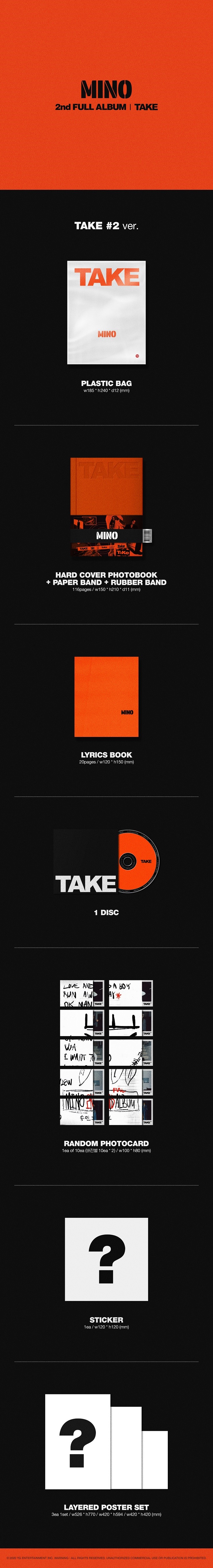 [PRE-ORDER] MINO - 2nd Full Album "TAKE"
