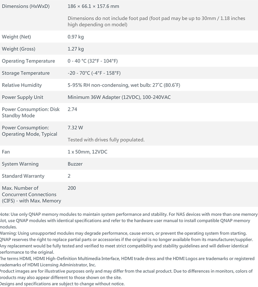 QNAP TS-133 NAS 1-BAY อุปกรณ์จัดเก็บข้อมูลบนเครือข่าย ARM 4-CORE CORTEX-A55 BY BILLIONAIRE SECURETECH TS-133