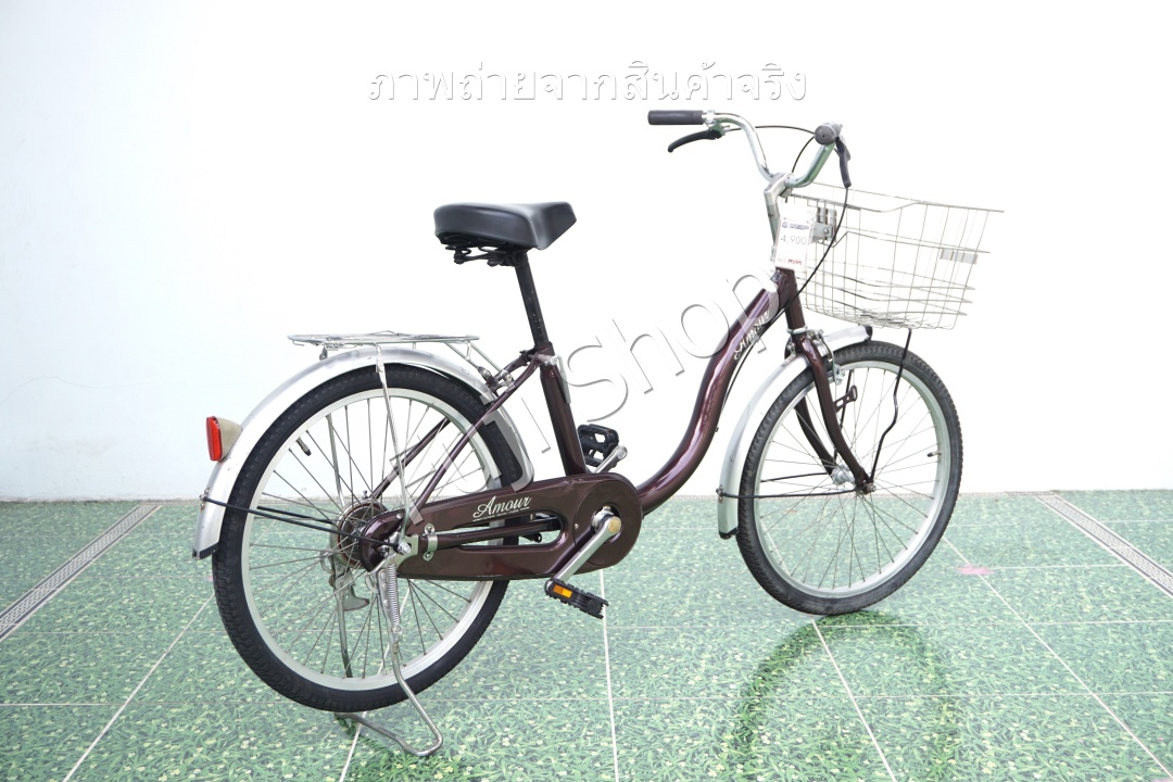 จักรยานแม่บ้านญี่ปุ่น - ล้อ 22 นิ้ว - ไม่มีเกียร์ - สีน้ำตาล [จักรยานมือสอง]