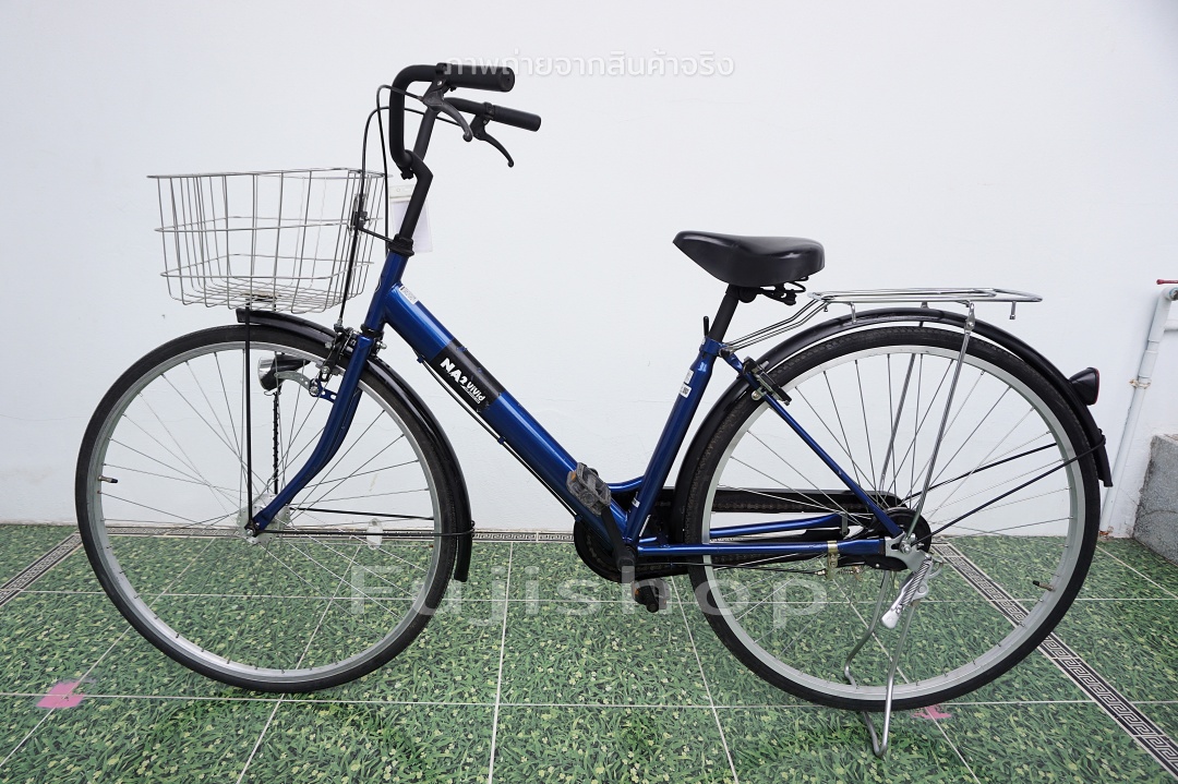 จักรยานแม่บ้านญี่ปุ่น - ล้อ 27 นิ้ว - ไม่มีเกียร์ - ไฟหน้าอัตโนมัติ - NA2 - สีน้ำเงิน [จักรยานมือสอง]