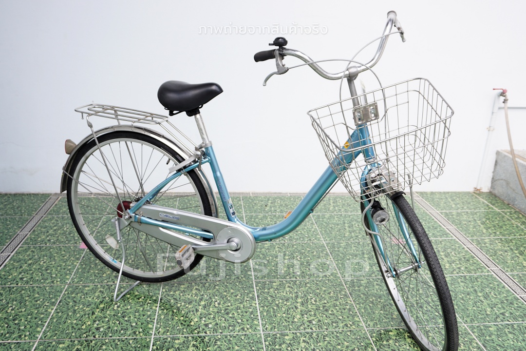 จักรยานแม่บ้านญี่ปุ่น - ล้อ 26 นิ้ว - ไม่มีเกียร์ - อลูมิเนียม - National - สีฟ้า [จักรยานมือสอง]