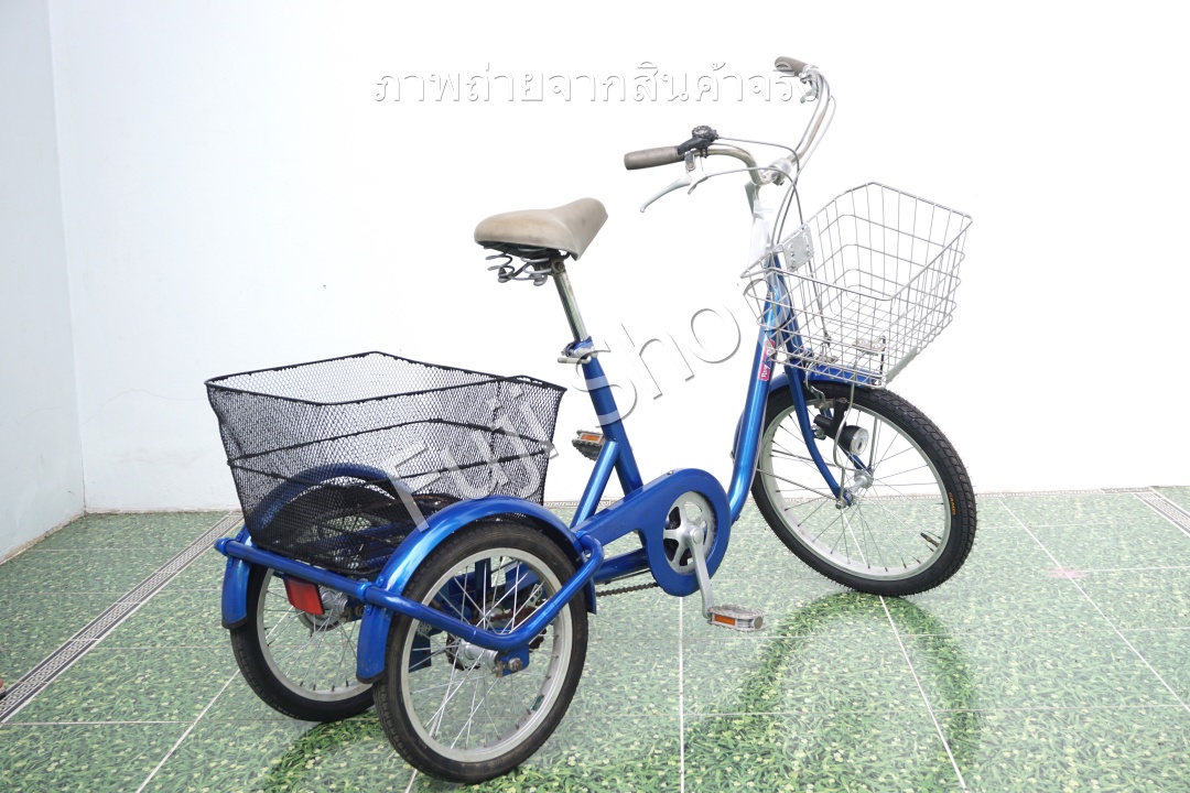 จักรยานสามล้อญี่ปุ่น - ล้อ 20/16 นิ้ว - มีเกียร์ - Rosemary - สีน้ำเงิน [จักรยานมือสอง]