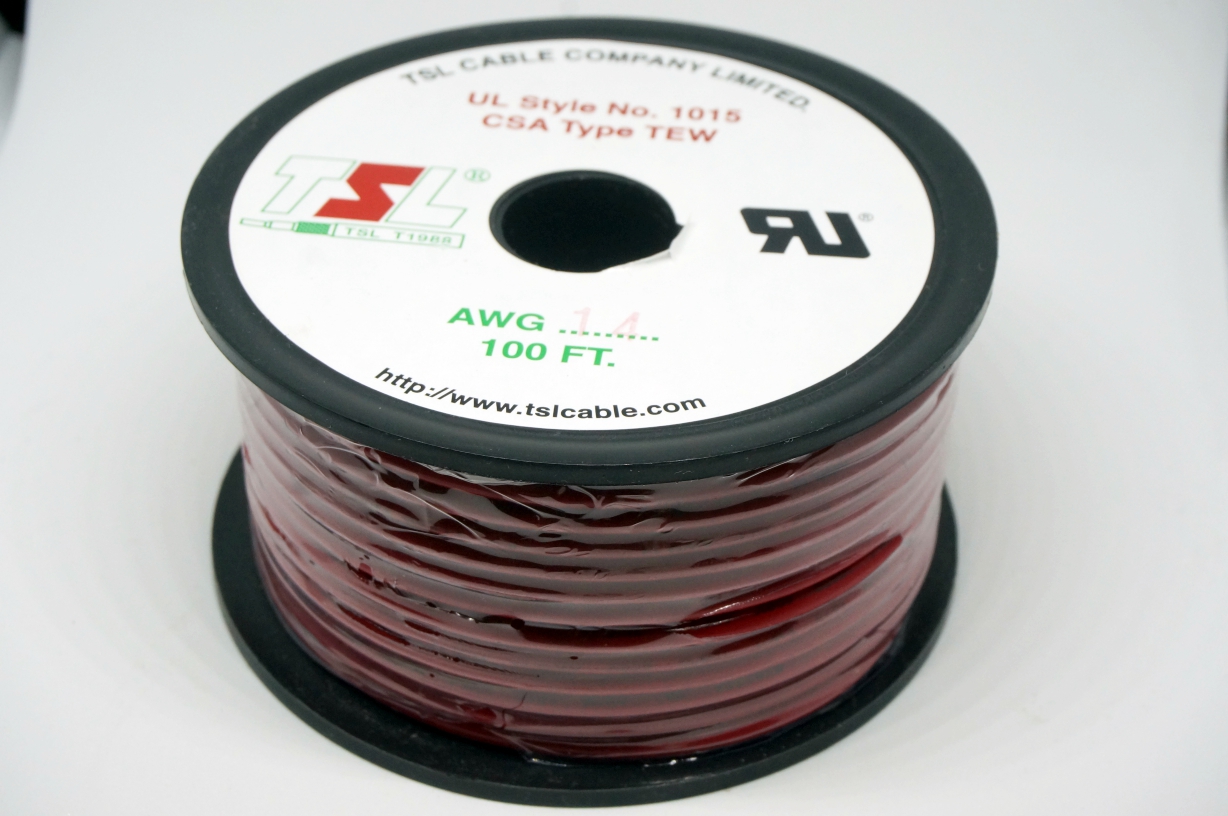 สายไฟสีแดง AWG14 (30m)