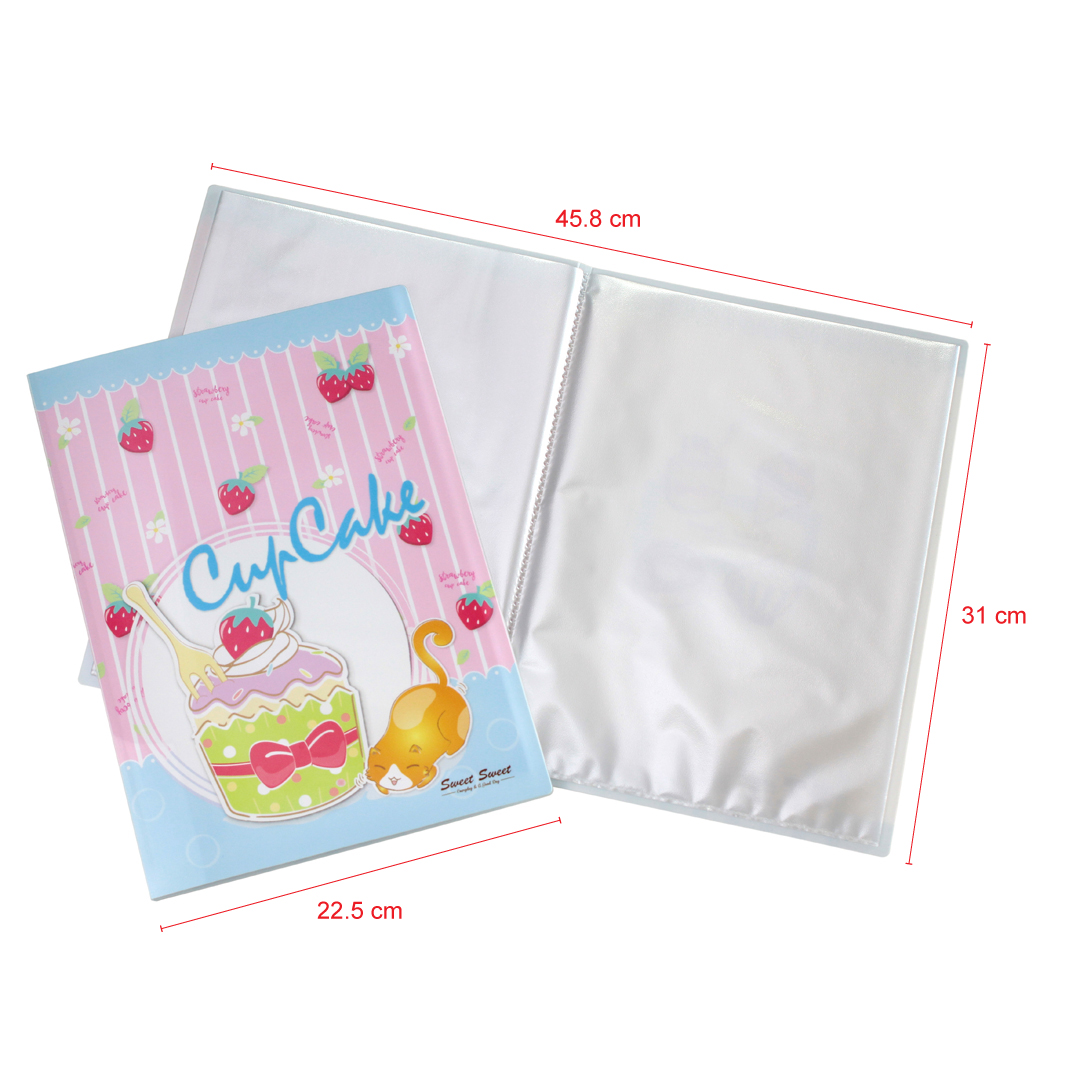 แฟ้มแคตตาล็อก A4 20ช่อง ปกลายสวีทสวีท