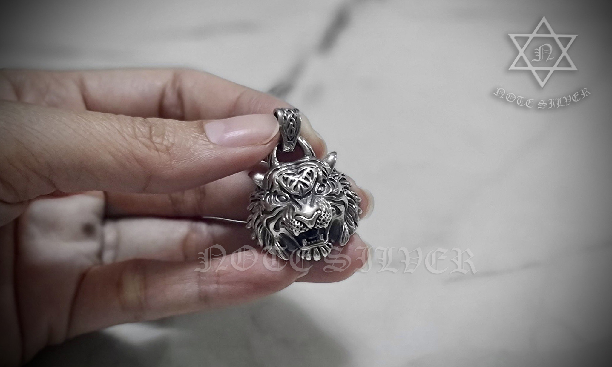 จี้เงินแท้ หัวเสือ Sterling silver 925 NSSV2953