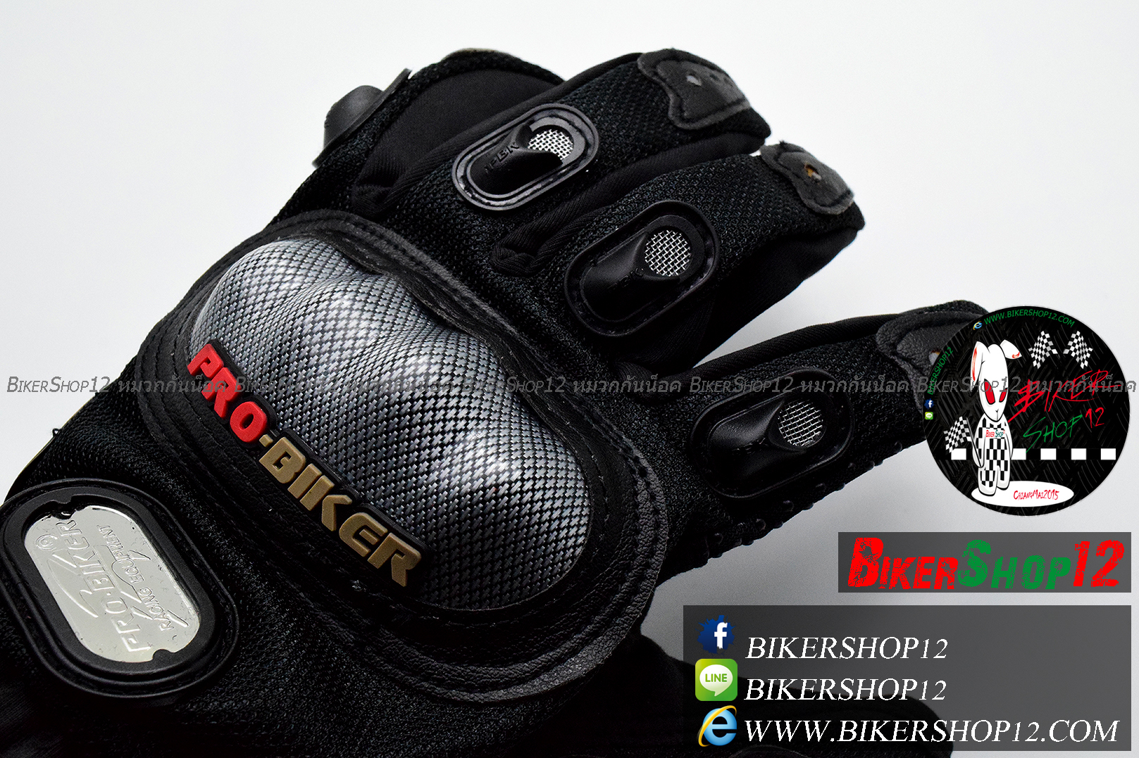 ถุงมือpro-biker (kevlarเคฟล่า) สีดำ (ราคาพิเศษ)