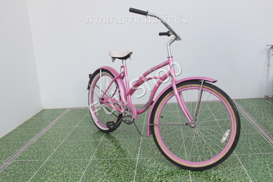 จักรยานญี่ปุ่น - ล้อ 26 นิ้ว - ไม่มีเกียร์ - สีชมพู [จักรยานมือสอง]
