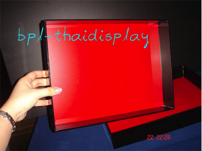 ถาดใส่ซูชิอะครีลิค พร้อมฝาปิด