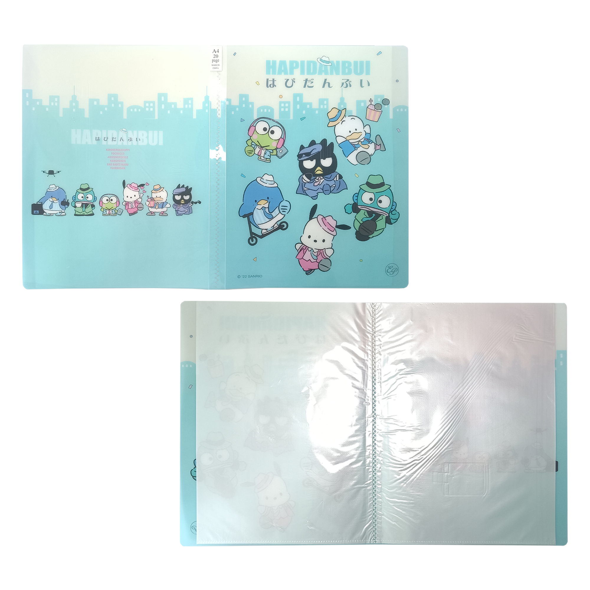 File Display Sanrio Hapidanbui Folder แฟ้มใส่เอกสารแบบสอด 20 แผ่น แฟ้มโชว์เอกสาร ขนาด A4 ลายการ์ตูนซานริโอ